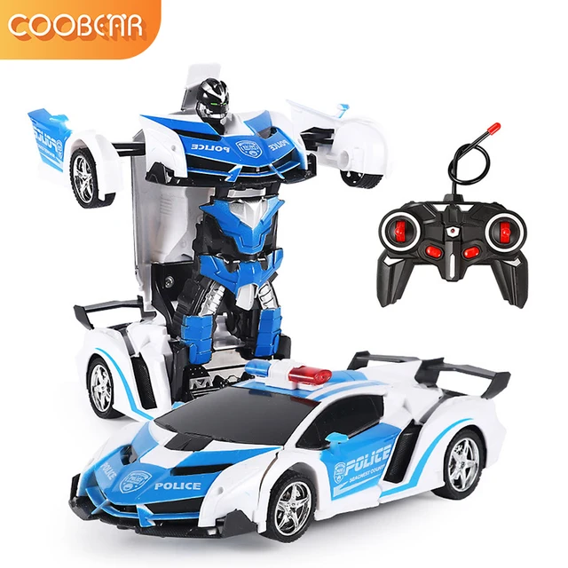 RC Deformation Car Kids Toys Cool Robots Outdoor Remote Control Sports Vehicle Model Car One Button Transformation Gift For Boys 2