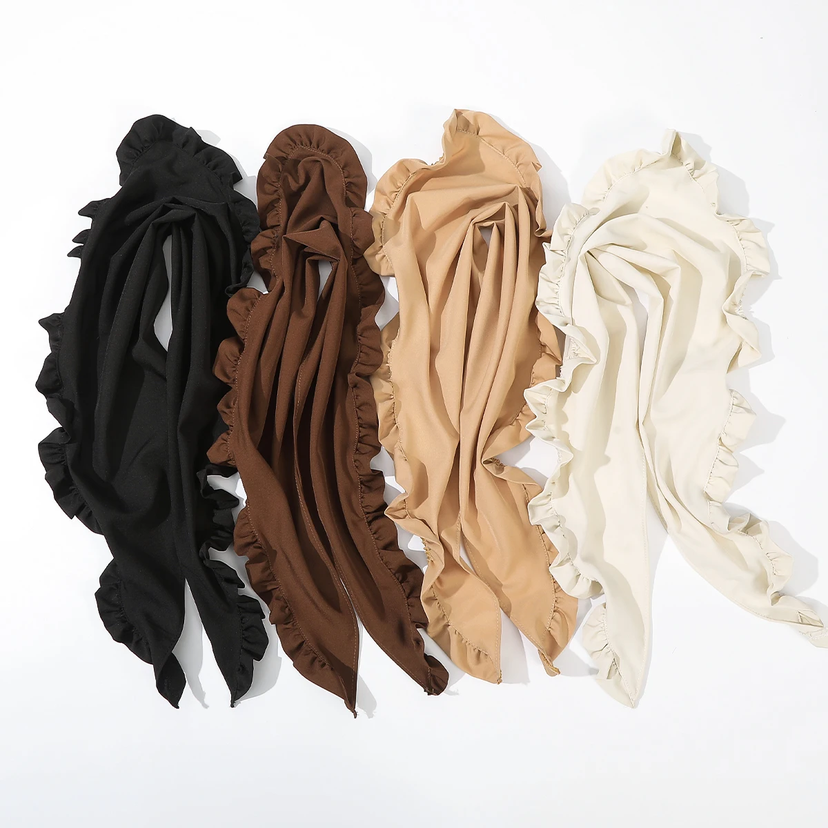 Black Smooth Hair Scarf Hairbands Ladies Bohemia Headwear Headbands Bandana Fashion Travel Photo Beach Hair Accessories