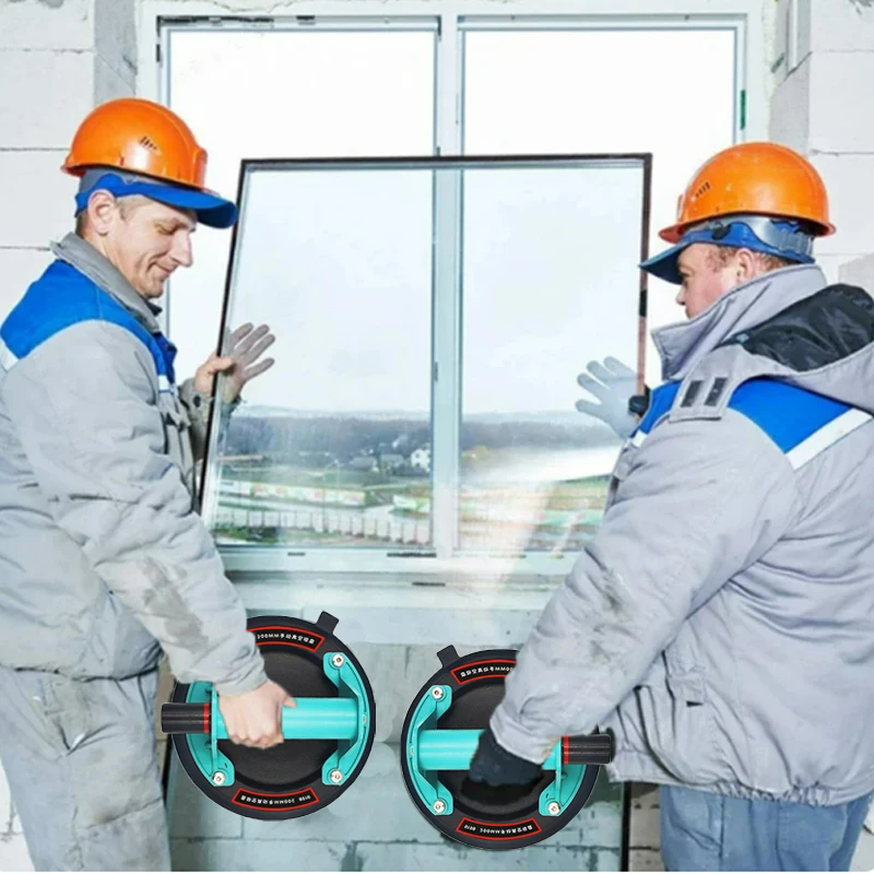 8 Inch Vacuum Suction Cup 200Kg Carrying Capacity Heavy Duty Glass Suction Cup Lifter for Granite Tile Glass Manual Lifting