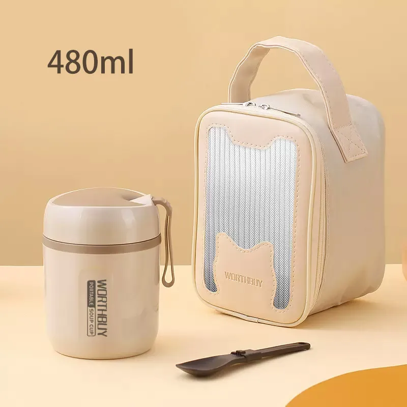Keusn Portable Insulated Lunch Container Set Stackable Stainless Steel Food Container with Thermal Bag Upgrade Food Storage Container Boxes, Adult