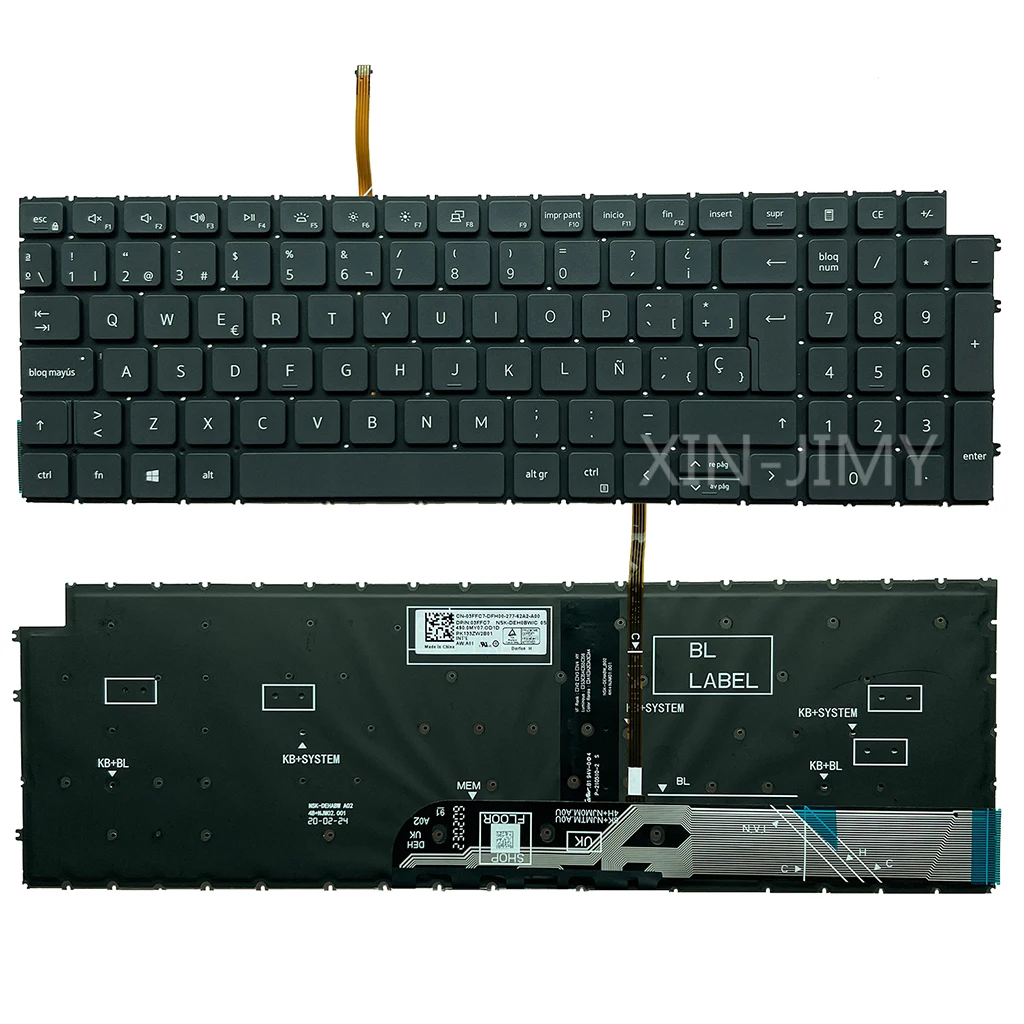 7510 Tastiera Retroilluminata Spagnola Per Dell Vostro 15 3510 3515 3520 P112F 3525 5510 5515 7510 16 5620 5625 7620 P117F003 08 Rj3Y