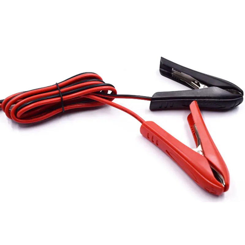 Alligator Clips Connector 1.8M 18AWG Cable for Automotives Car Battery Power Supply DIY Outdoor Camping 12V Battery Clips