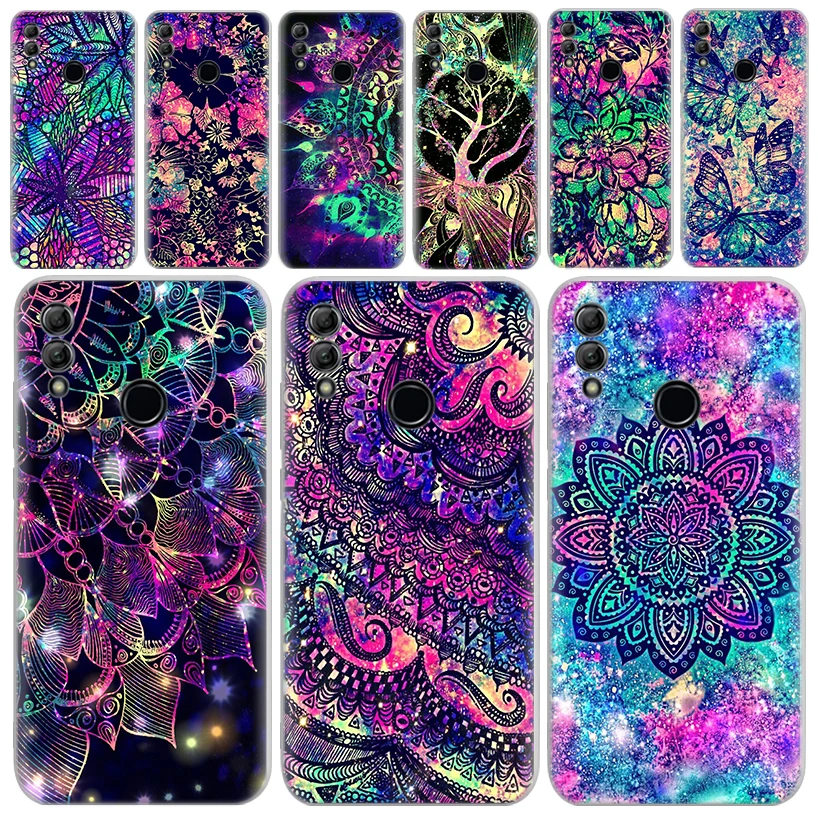 Mandala Girasole Mandala Custodia Morbida Trasparente Per Huawei Honor 10 Lite 9 20I 8S 8A 8X 9X 50 Y5 Y6 Y7 Y9S P Smart 2019 Co
