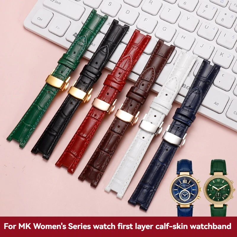 Premium Leather Watch Strap - Notch Cowhide Calfskin Bands (18x10mm & 20x12mm)