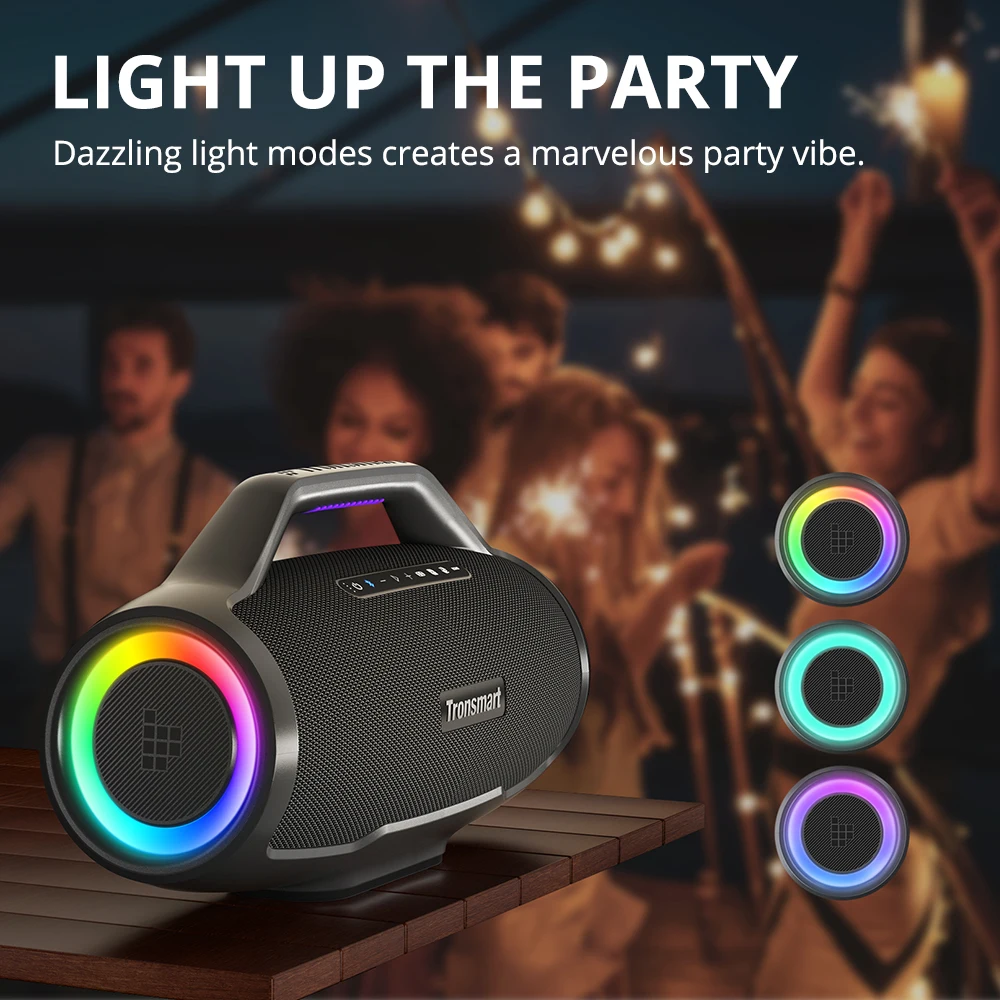 Tronsmart Bang Max Speaker Bluetooth Speaker with 130W, 3 Way Sound System, Sync Up 100+ Speakers, APP Control, Guitar/Mic Input 4