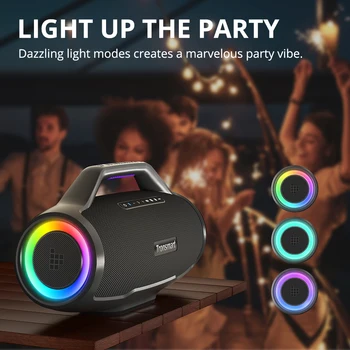 Tronsmart Bang Max Speaker Bluetooth Speaker with 130W, 3 Way Sound System, Sync Up 100+ Speakers, APP Control, Guitar/Mic Input 4