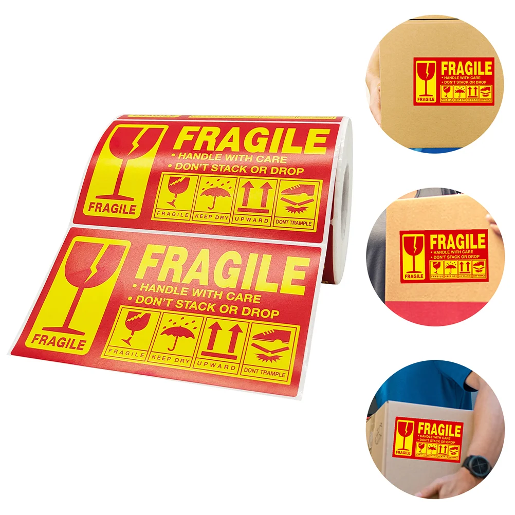 

1 Roll Fragile Caution Label Stickers Handle with Care Package Fragile Sticker