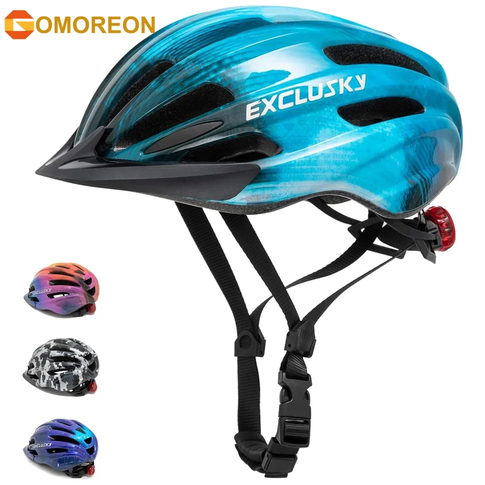 Kids Bike Helmet with Light, Adjustable Skate Scooter Cycling Helmet 50-57cm,Multi-Sport Youth Childrens Bicycle Age 5-14