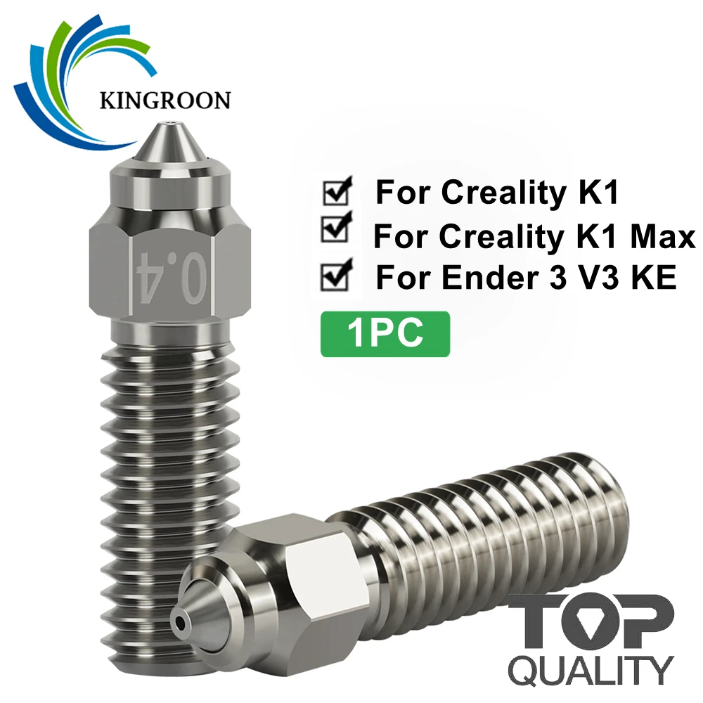 Micro Swiss Brass Plated Wear Resistant Nozzle For Creality K1, K1