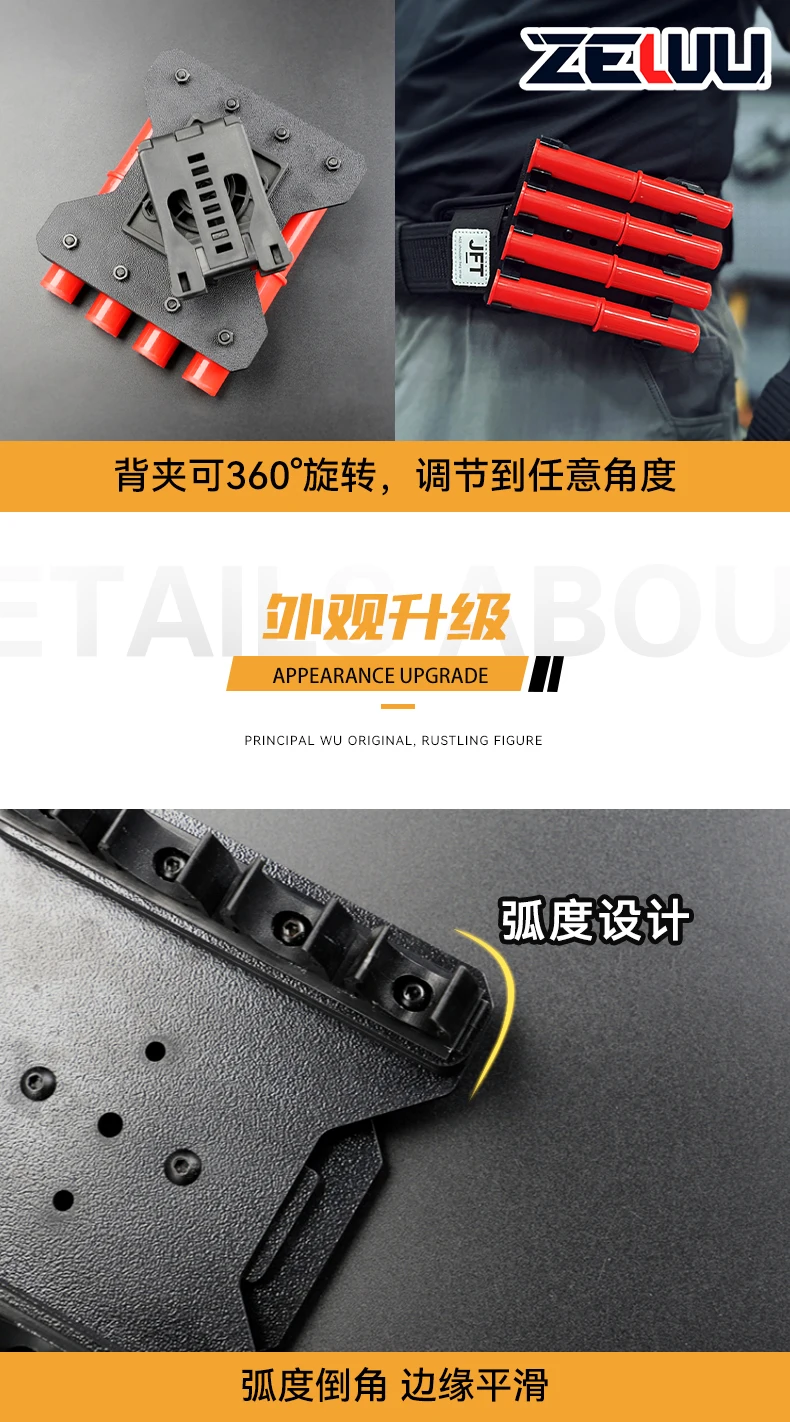 Molle-System / Gürtelsystem 4 Runden / 8 Runden Schrotflinten-Shell-Halter Trageplatte für 20 mm Shell-Jagdzubehör – Detail 6