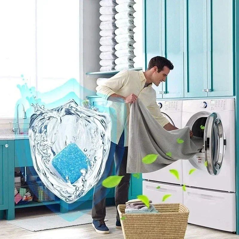 Detergent 4/8/12 PCS Household Cleaning Accessories Washing Machine Cleaning Tablets Effervescent Tablets Cleaner