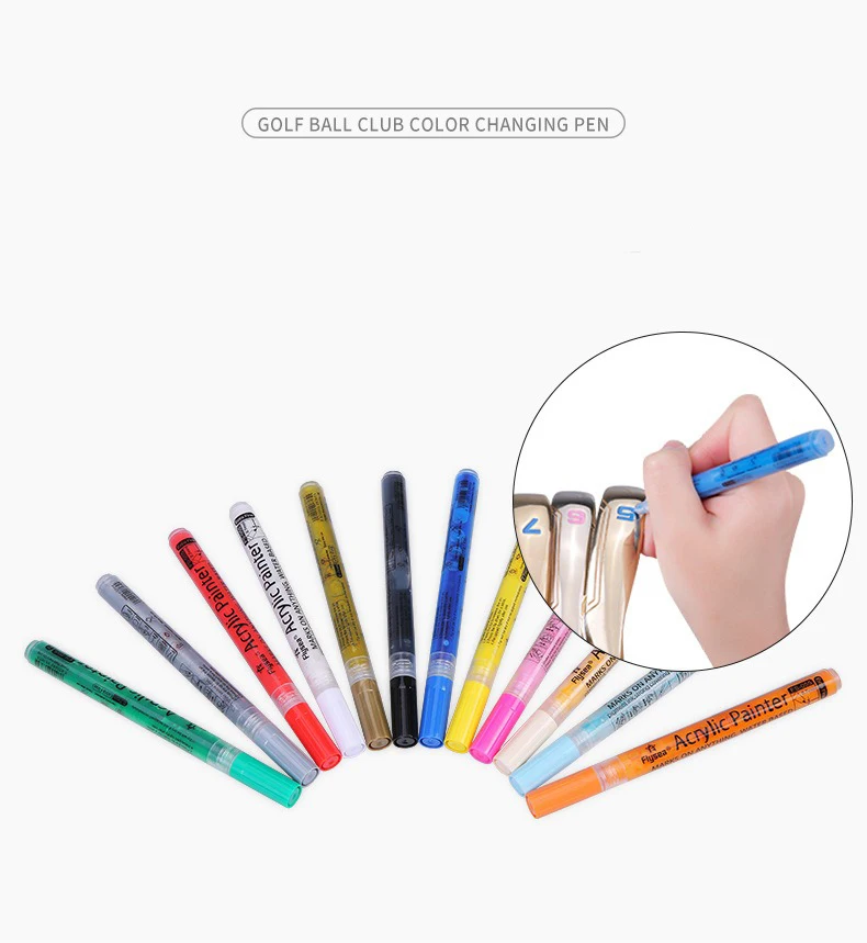 New Golf Club Color Changing Pen With Strong Sunscreen Waterproof Covering Power Acrylic Ink Pen Golf Supplies Drop Shipping