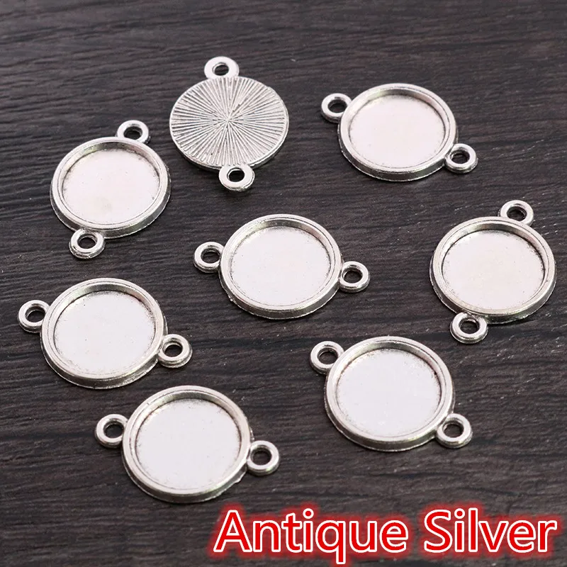 Versatile Multicolor Plated Cabochon Pendant Charm with Adjustable Base Size