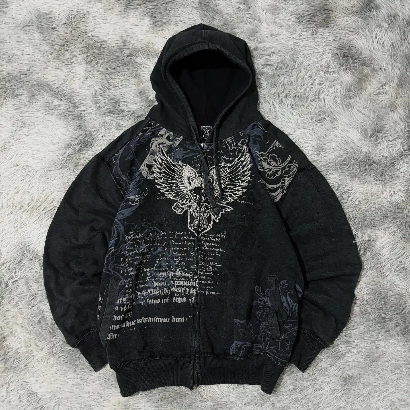 Printed Zipper Hooded Sweater Men - Image 2