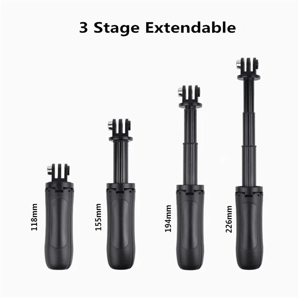 FANGTUOSI Extendable Selfie Stick Portable Vlog Tripod Stand Mini Hand Grip For 13 12 11 10 9 Insta360 X4 X3 DJI Action 5 Pro 4 phone tripod,mini tripod,smartphone tripod,cell phone tripod,tripod selfie stick