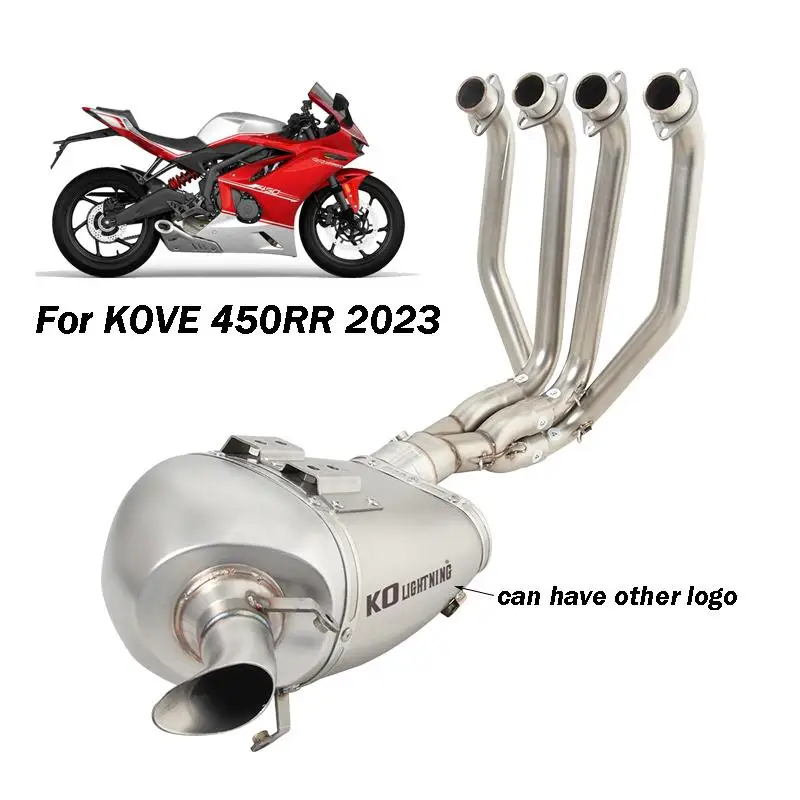 

Slip On For KOVE 450RR 450 RR 2023 Motorcycle Full Exhaust System Front Link Pipe Muffler Tail Tip Stainless Steel Escape