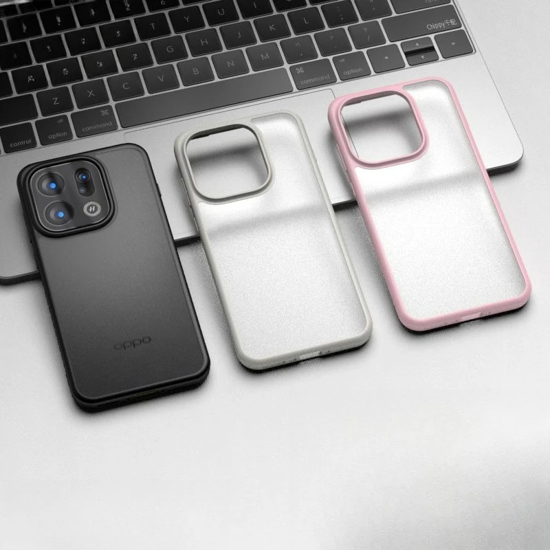 Sleek Frosted Frame Ice-Mist Transparent Shockproof Acrylic Phone Case