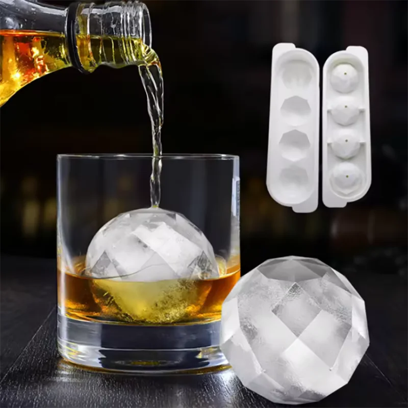 Whiskey Ice Ball Maker Plastic Mold for Home Bar and Party