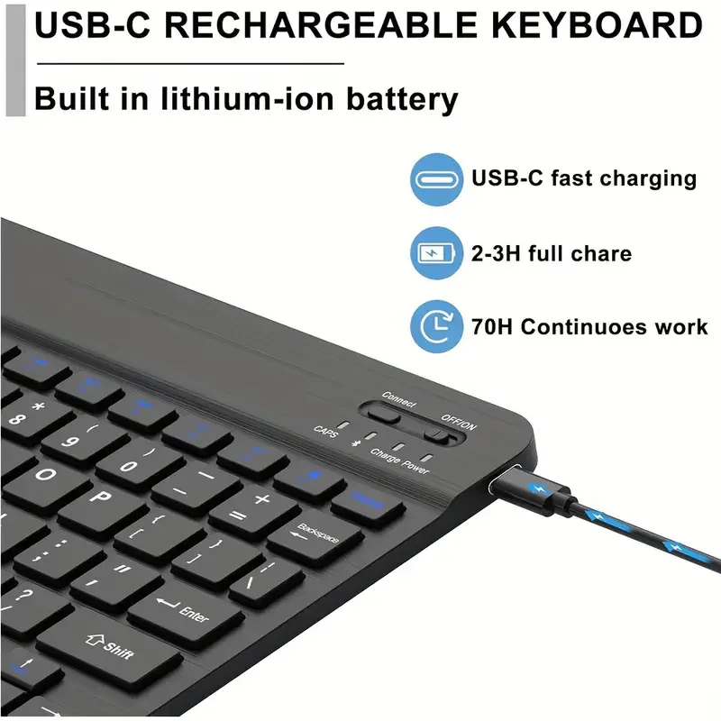 Mini Wireless Keyboard Bluetooth-compatible Keyboard For ipad Phone Tablet Portable Wireless For Samsung Xiaomi Android