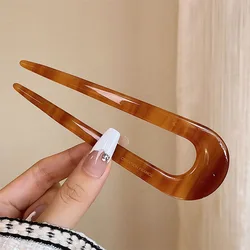 Vintage French - Style U - Shape Hair Forks and Sticks for Elegant Hairstyles (1 brown)