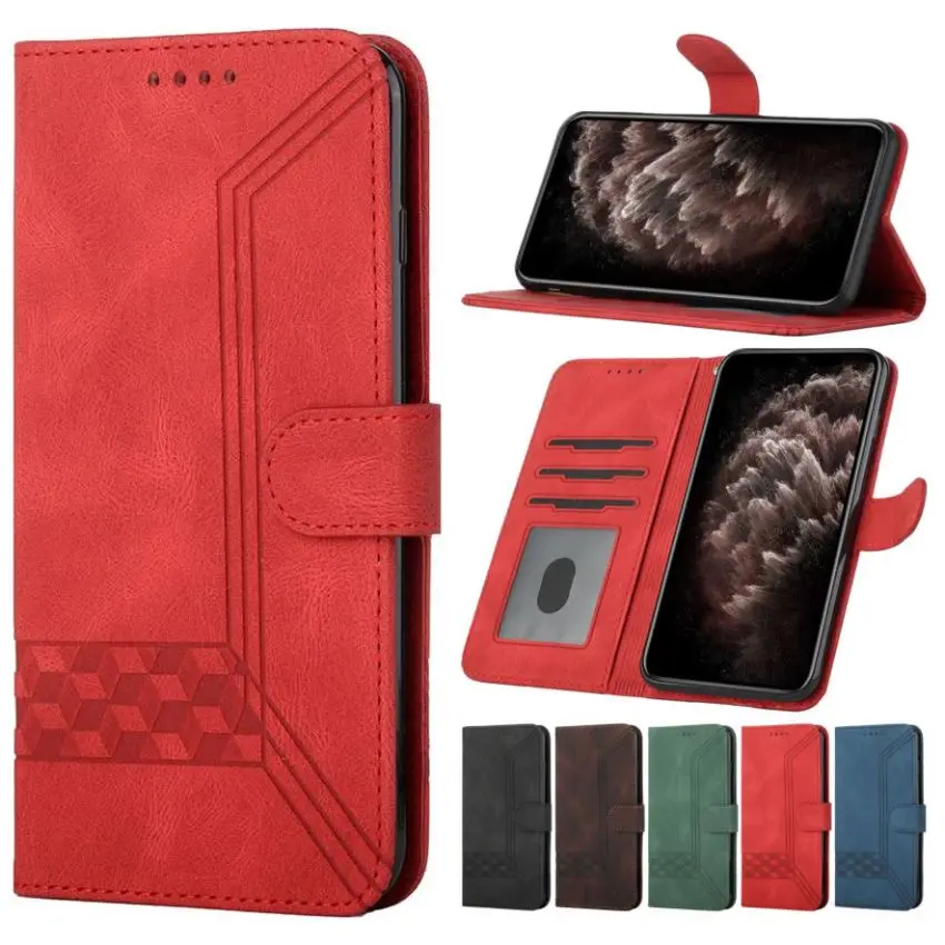 

Simple Color Case For Samsung Galaxy A12 A32 A52 5G A3 A5 A7 J3 J5 J7 2017 2016 J4 J6 Plus 2018 Wallet Card Slots Coque DP16F