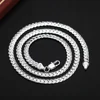 18K Gold/Silver Color 6mm Full Sideways Necklace 8/18/20/24 Inch Chain For Woman Men Fashion Wedding Engagement Jewelry 6