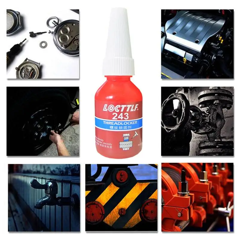 Threadlocker Glue Threadlocker 10ml 243 Screw Adhesive Anaerobic Glue Anti-loose Seal Thread Lock Locking Seal Glue