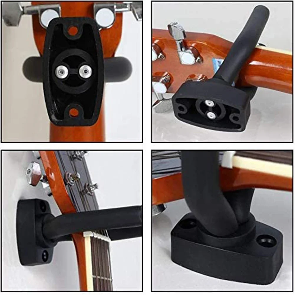 1-10pcs Guitar Wall Holder Hook Guitar Stand with Screws Metal Guitars Hanger Hook for Bass Ukulele Home Instrument Display