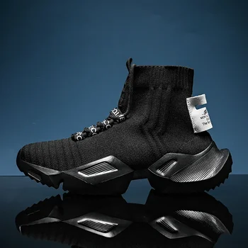 YRZL Men's High Top Mesh Sneakers Lightweight Breathable Fashion Casual Walking Shoes for Men Comfortable Running Shoes for Men 1