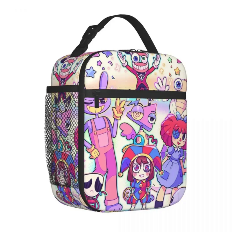 

The Amazing Digital Circus Insulated Lunch Bag Thermal Bag Meal Container Pomni Jax Tote Lunch Box Food Bag School Travel