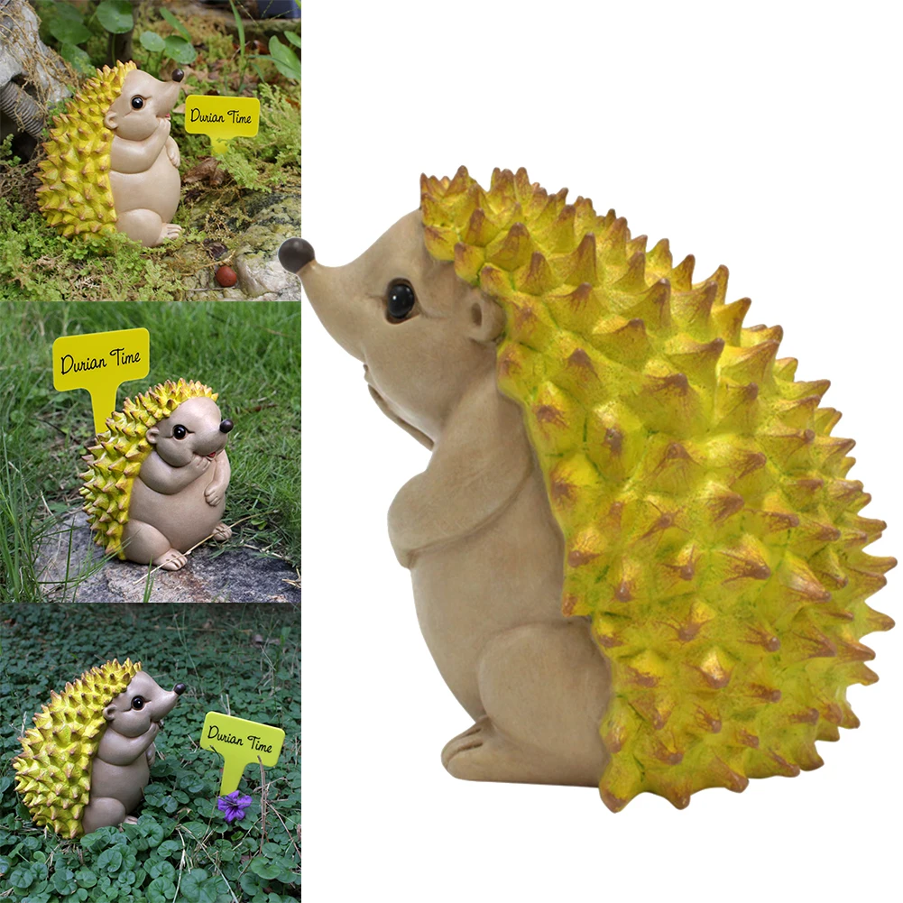 

Статуя дуриан Ежик 1 шт. со вставкой, налет, художественное изделие из смолы, коллекция, садовый декор для книжной полки, подарок на день рождения, стол для дома