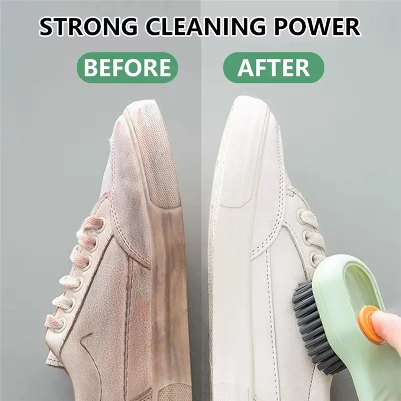 A82X-Shoe Brush Capable Of Adding Liquid Multifunctional Shoe Cleaner Brush Cleaning Tool For Soft Fur Clothes 3