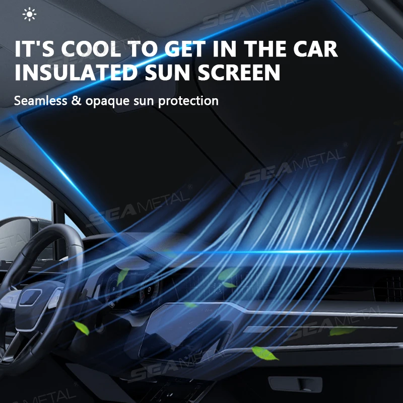 SEAMETAL Foldable Car Windshield Sun Shade 3