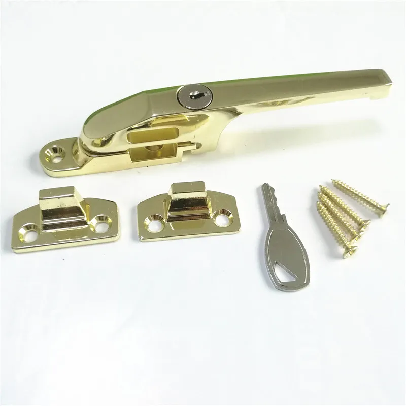 

Locking Casement Fastener Window Handle Latch Locks Zinc Alloy Window Handle Lock with Key