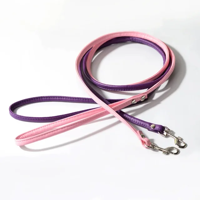 Pu Leather Dog Leashes Small Pet Walking Leash Adjustable Dog Leads Puppy Pet Supplies 4