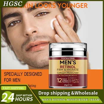Men's Retinol Face Moisturizer Moisturizing Retinol Cream Anti-Wrinkle Aging Moisturizing Shrink Pores Whitening Smooth Retinol