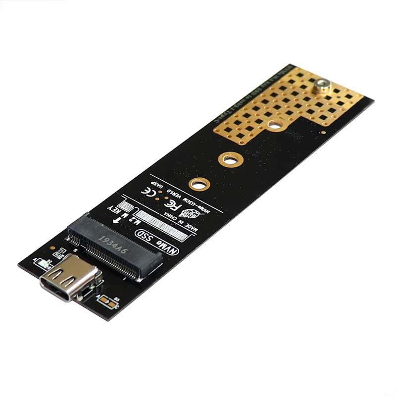 M2 NVME USB 3.1 어댑터 케이스, nvme ssd M2-USB 어댑터 M.2 USB3.1 인클로저, m.2 2280 2260 2242 2230 SSD 칩 RTL9210
