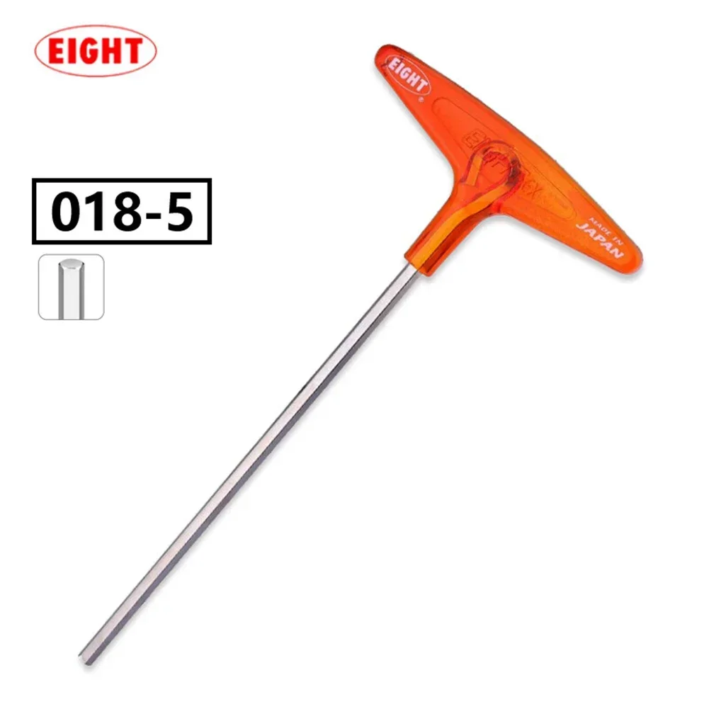 EIGHT PLASTIC T-HANDLE HEX KEY WRENCH 2 2.5 3 4 5 6 8 10mm 5/64 3