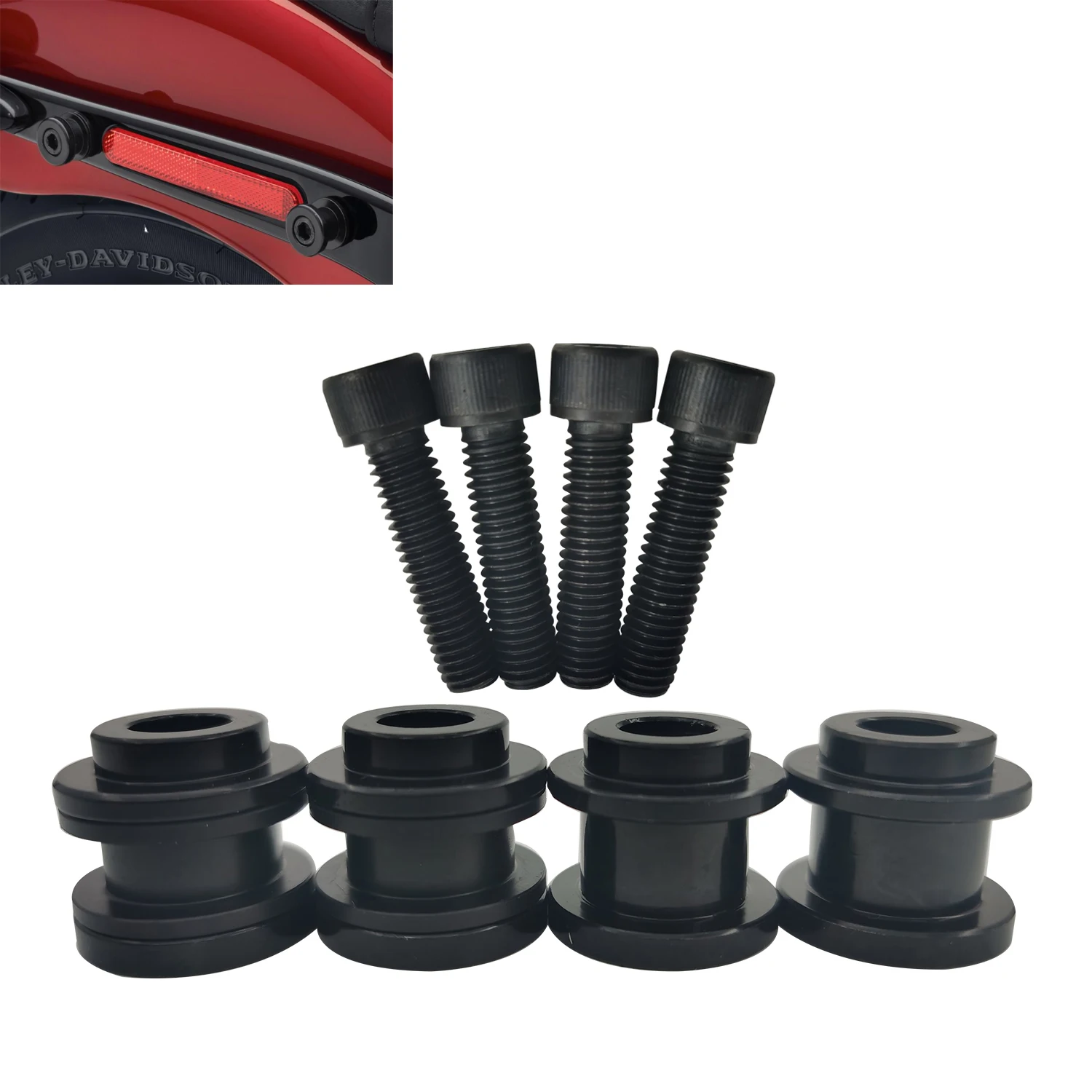 Detachable Sissy Bar Rack Docking Hardware Kit For Harley Softail Slim Low Rider FLDE FLHC FLSL