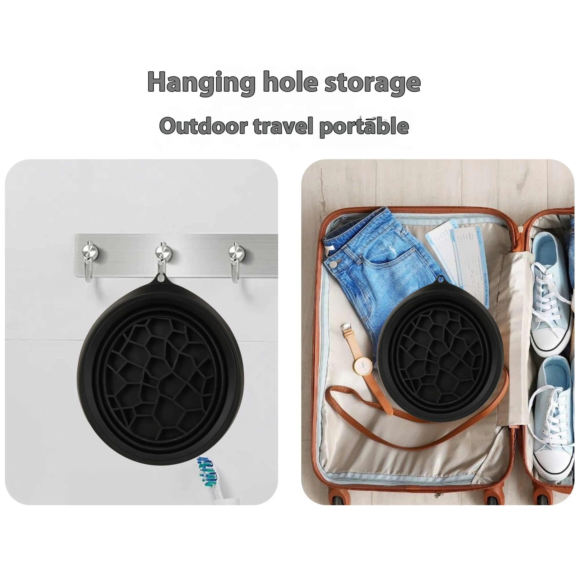 1PC Portable Folding Basin Household Facial Ice Bath Home Travel Carrying Built-In Ice Tray Bathroom Accessories For Soothe Skin