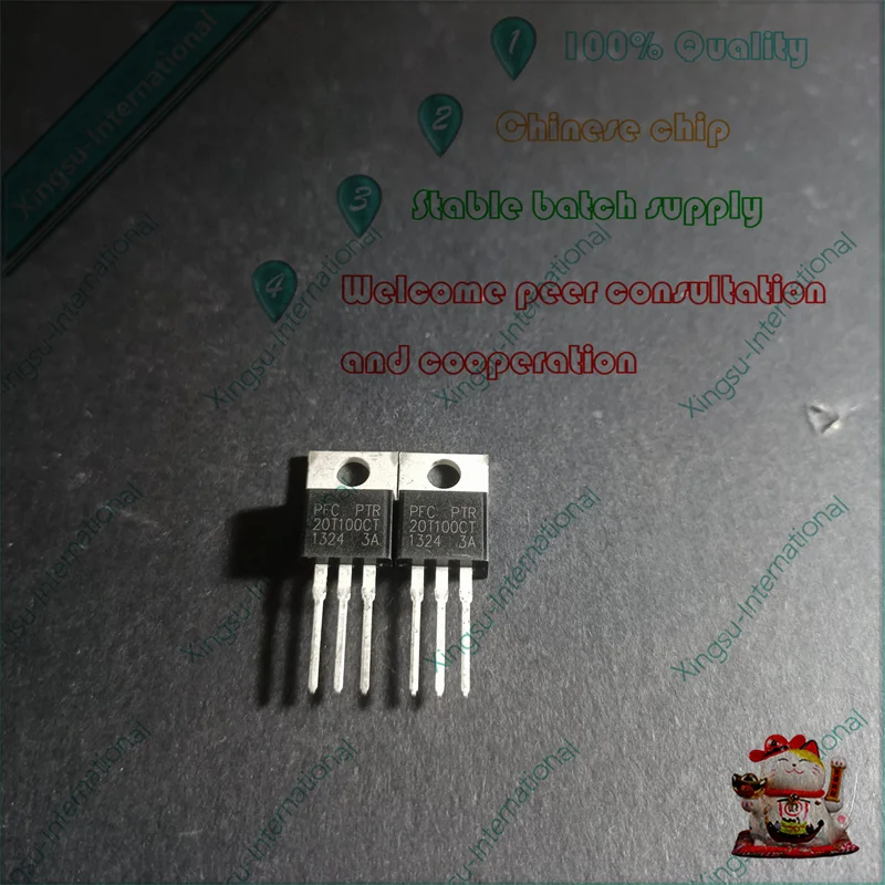 

1PCS/ Piece PTR20T100CT 20A/100V TO-220 Schottky Rectifier Diode
