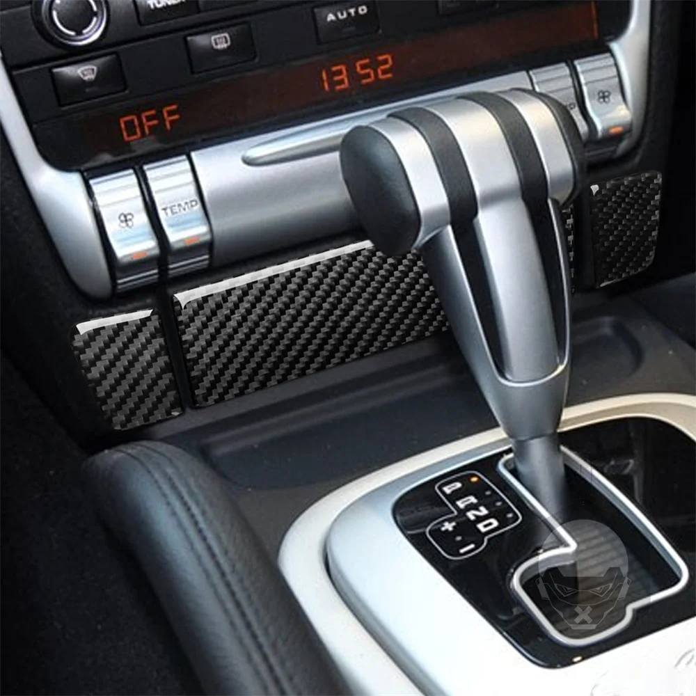 

3pcs For Porsche Cayenne S Gts Turbo 03-10 Ashtray Carbon Fiber Decorative Sticker