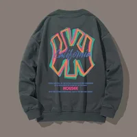 Style américain Style Baseball marque à la mode imprimé Cool Guy tenue hommes sweats haute rue pull décontracté 4