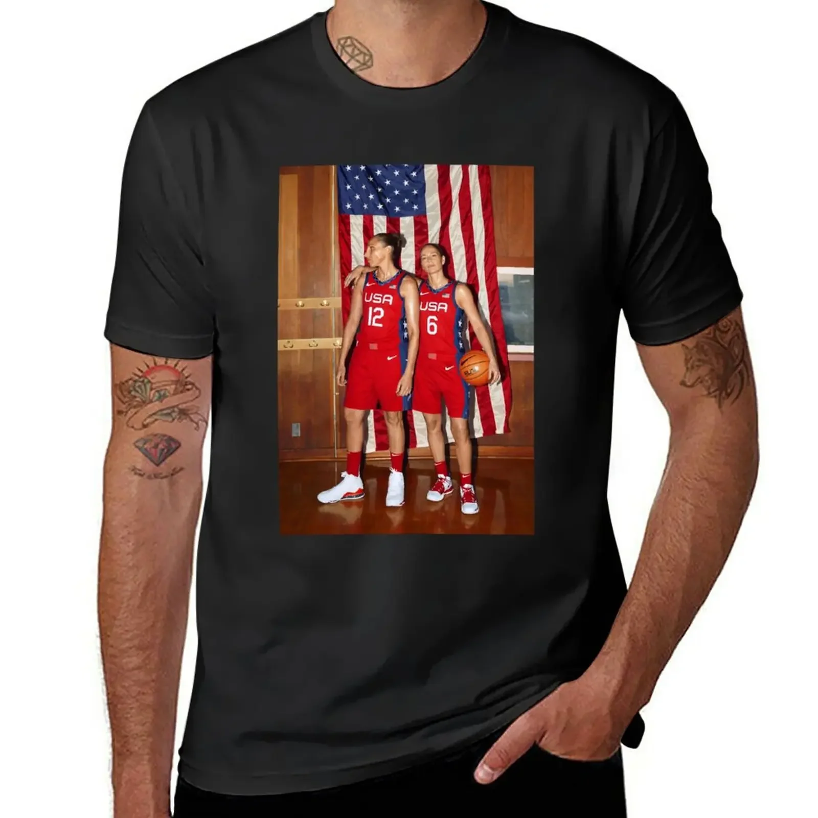 

Sue Bird Diana Taurasi Team USA Basketball T-Shirt summer top oversized sublime mens graphic t-shirts big and tall