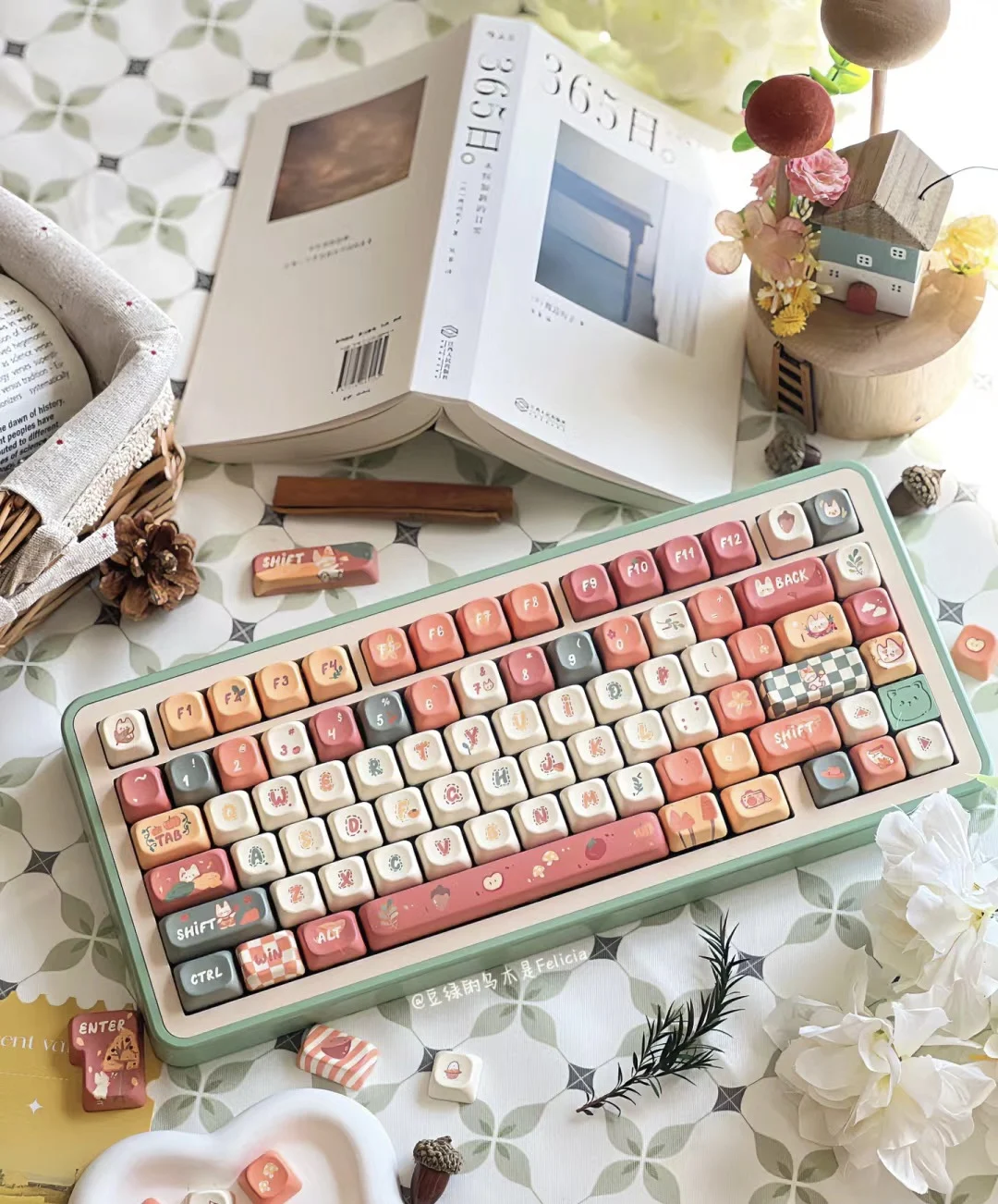 Keycaps, Sublimação Presente, Outono, 61, 64, 87,