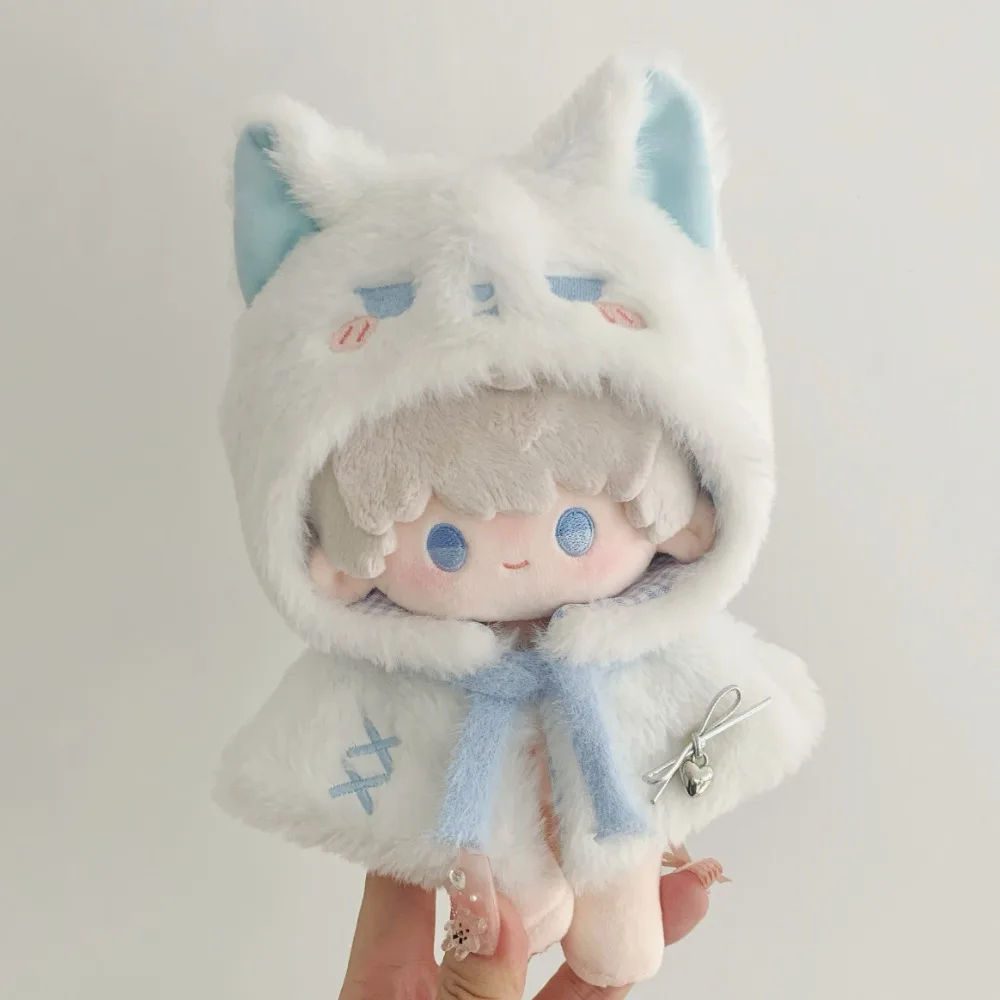 Plush Cloak 10cm Cotton Doll Clothes Suit Cute 20cm Doll Clothes Outfit Dress Up Blue Doll Clothes Set 10/20cm Cotton Doll