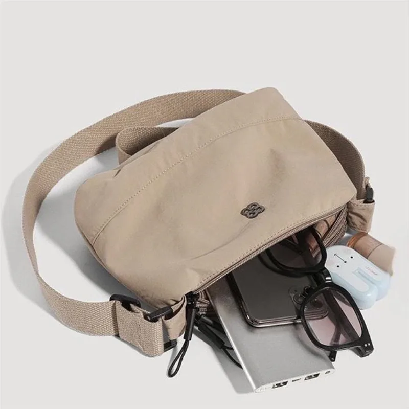 Thickened Waterproof Four Layer Zipper Pocket Stylish Shoulder Bag Casual Simple Single Messenger Bag Versatile Women Cross Bags