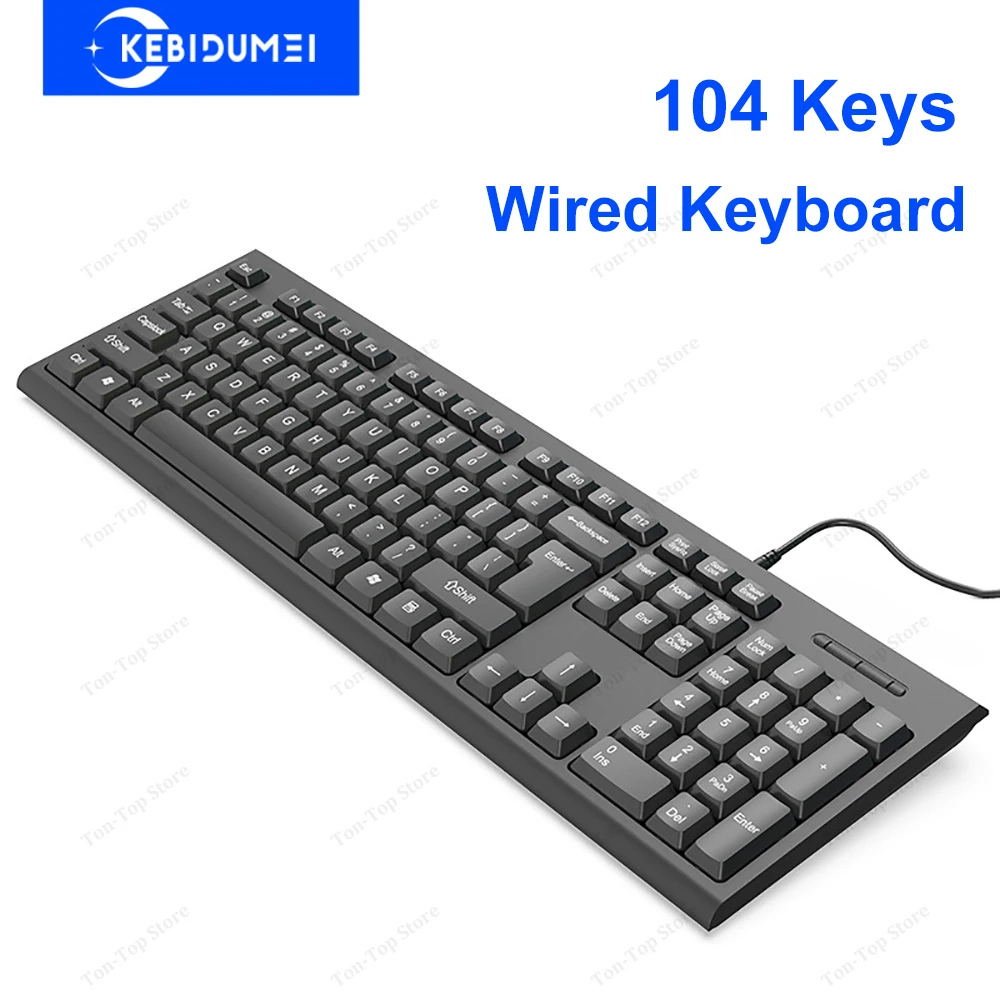 Clavier filaire USB 104 touches clavier Standard clavier de jeu pour ordinateur portable clavier à membrane clavier ergonomique pour PC Windows Mac OS 1 Clavier filaire USB 104 touches clavier Standard clavier de jeu pour ordinateur portable clavier à membrane clavier ergonomique pour PC Windows Mac OS 1
