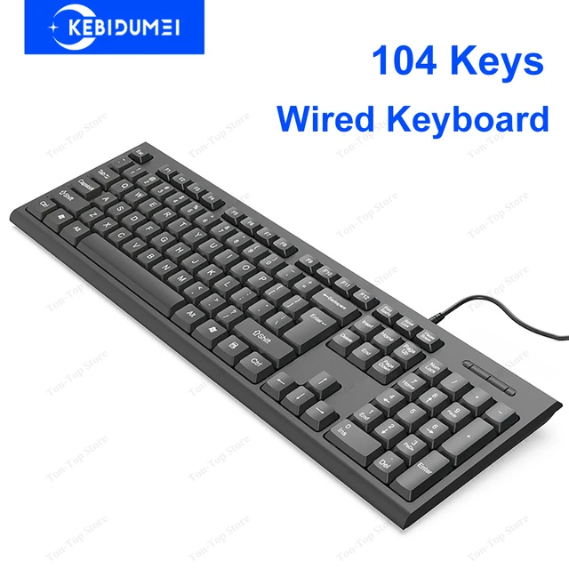 Clavier filaire USB 104 touches clavier Standard clavier de jeu pour ordinateur portable clavier à membrane clavier ergonomique pour PC Windows Mac OS 1
