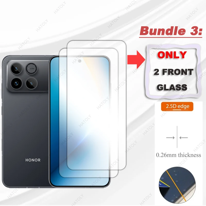 High-Quality Glass Protective Screen and Camera Lens Film - HD Clear, Pack of 1-4